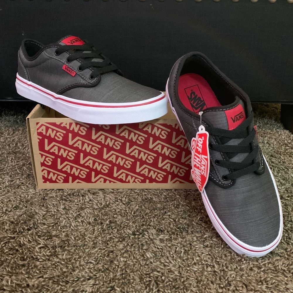 Vans Atwood Shoes - Black/Dark Gray, Red